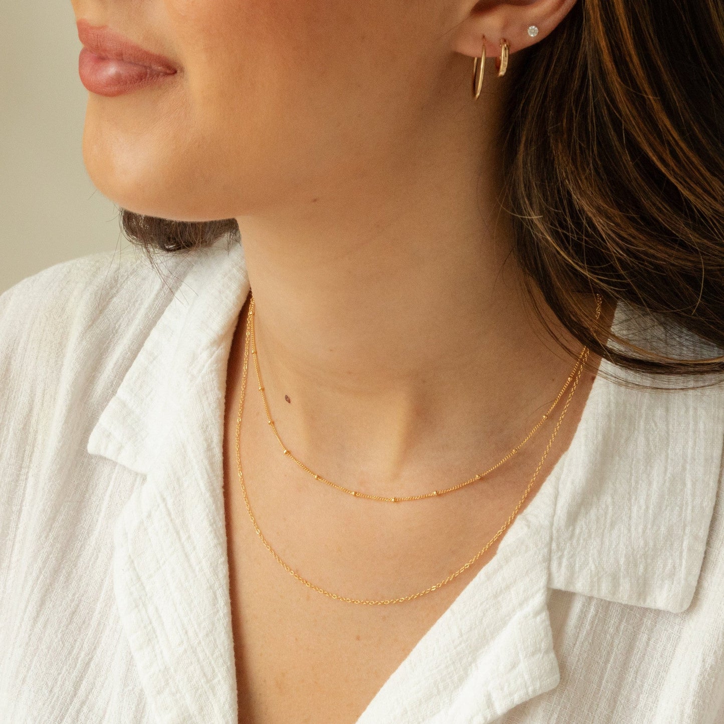 Dainty Chain Necklace Set