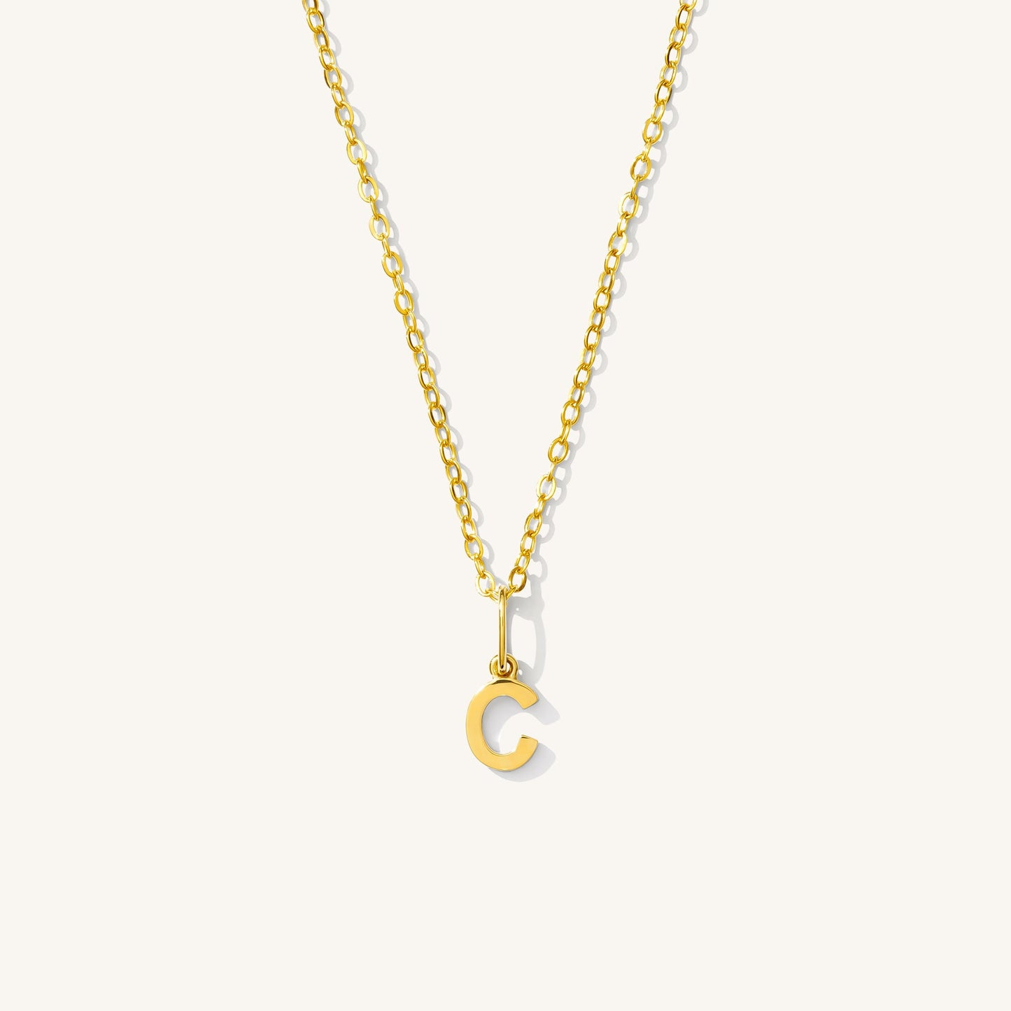 Tiny Hanging Initial Necklace