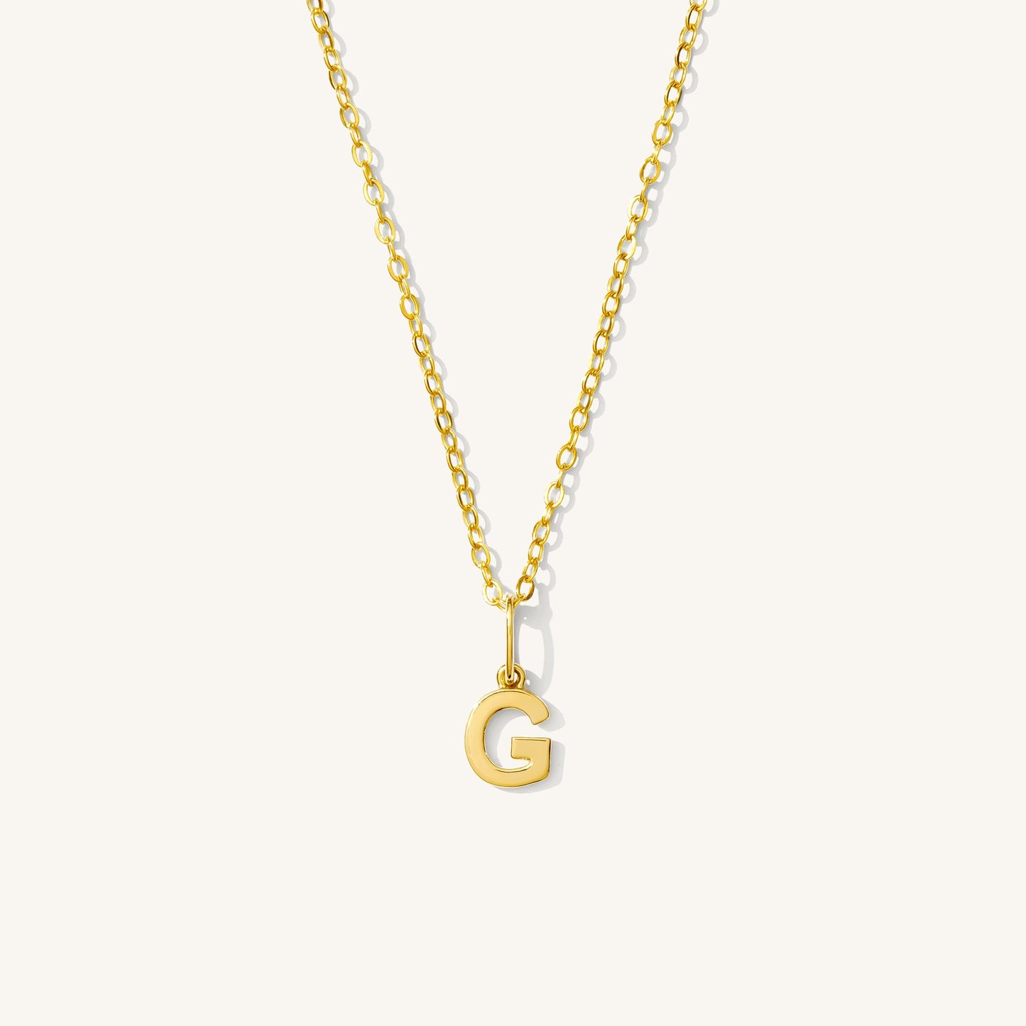 Tiny Hanging Initial Necklace