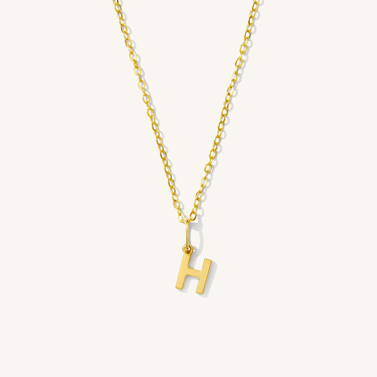 Tiny Hanging Initial Necklace