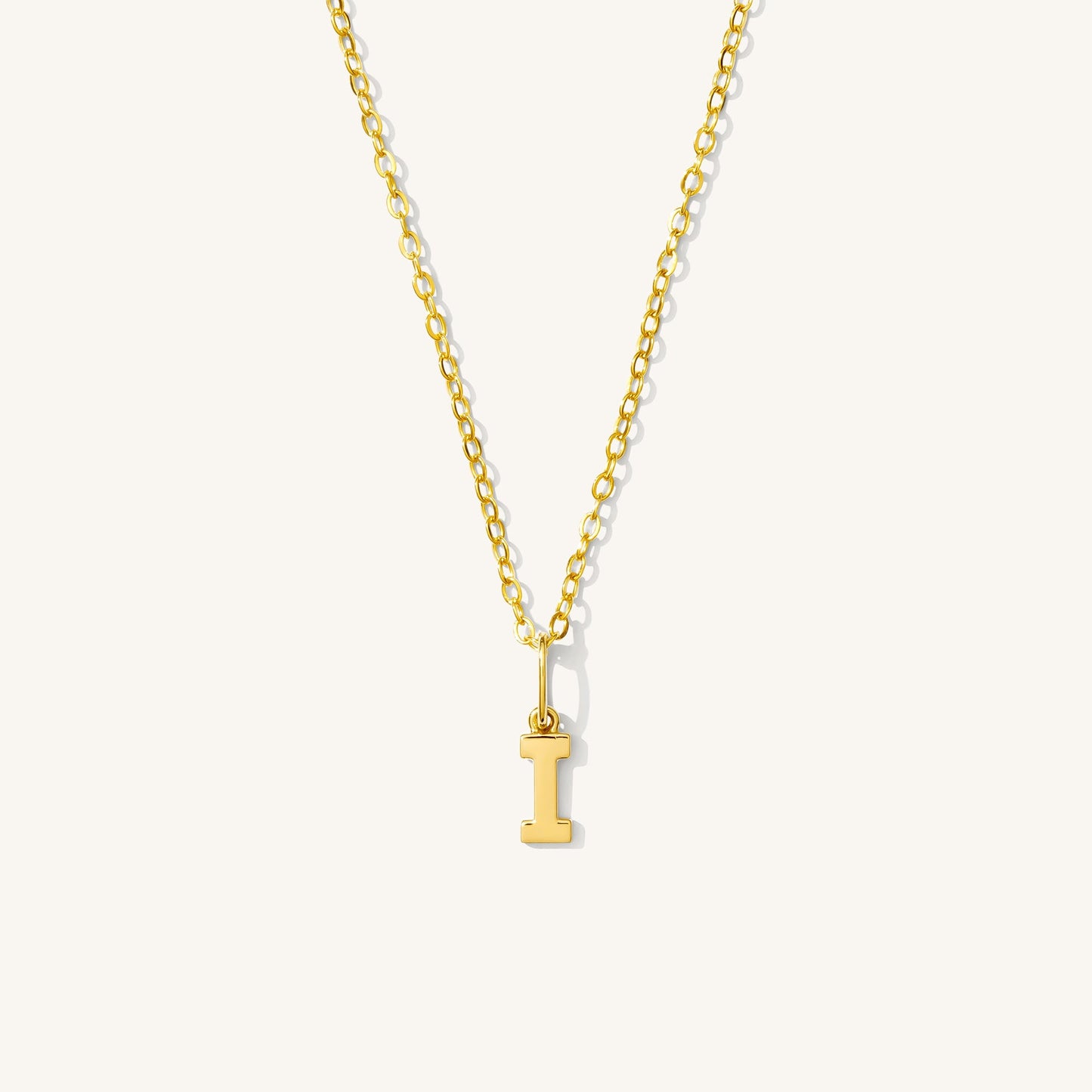 Tiny Hanging Initial Necklace