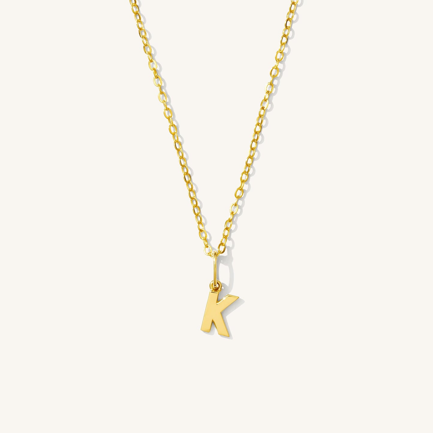 Tiny Hanging Initial Necklace