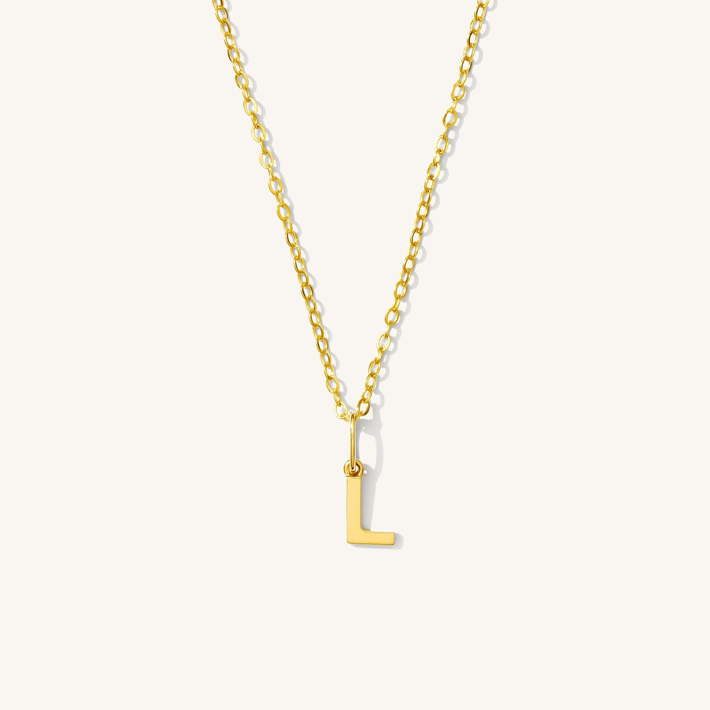 Tiny Hanging Initial Necklace