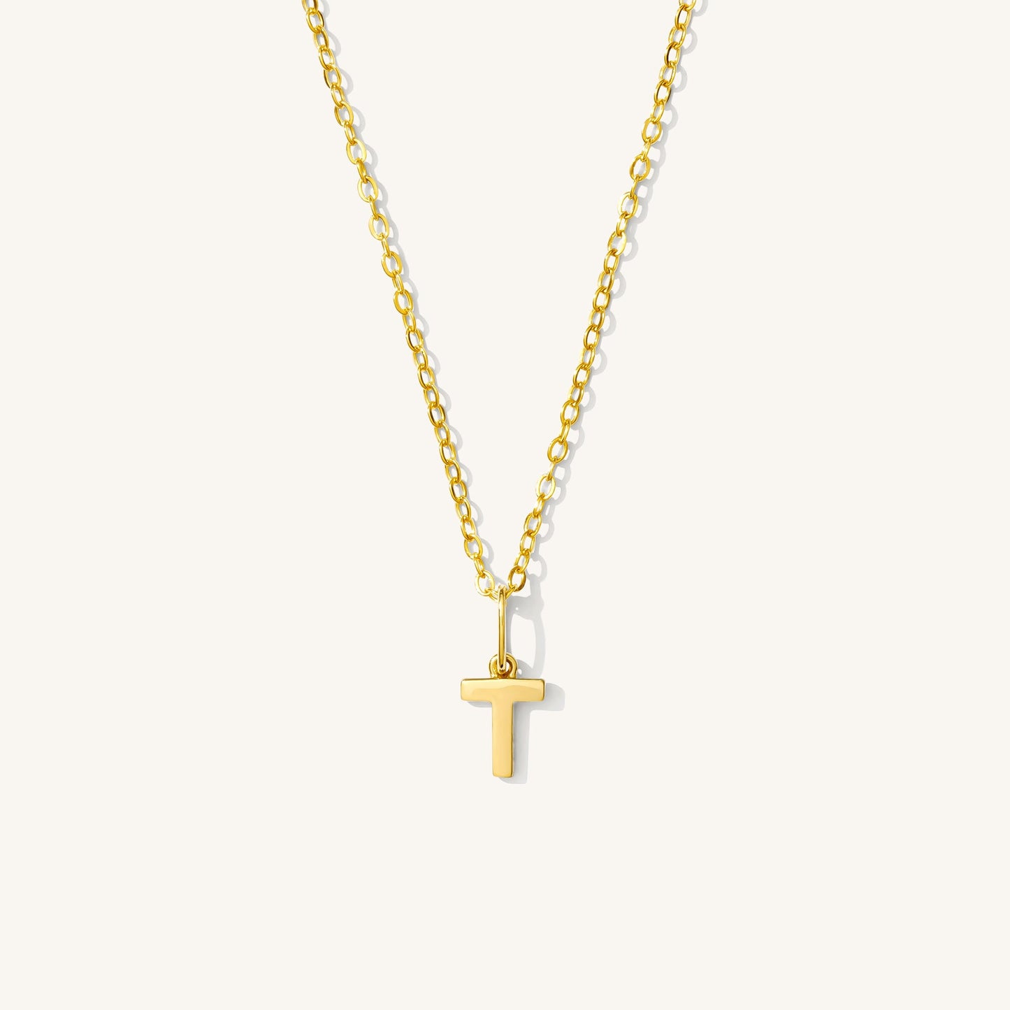 Tiny Hanging Initial Necklace