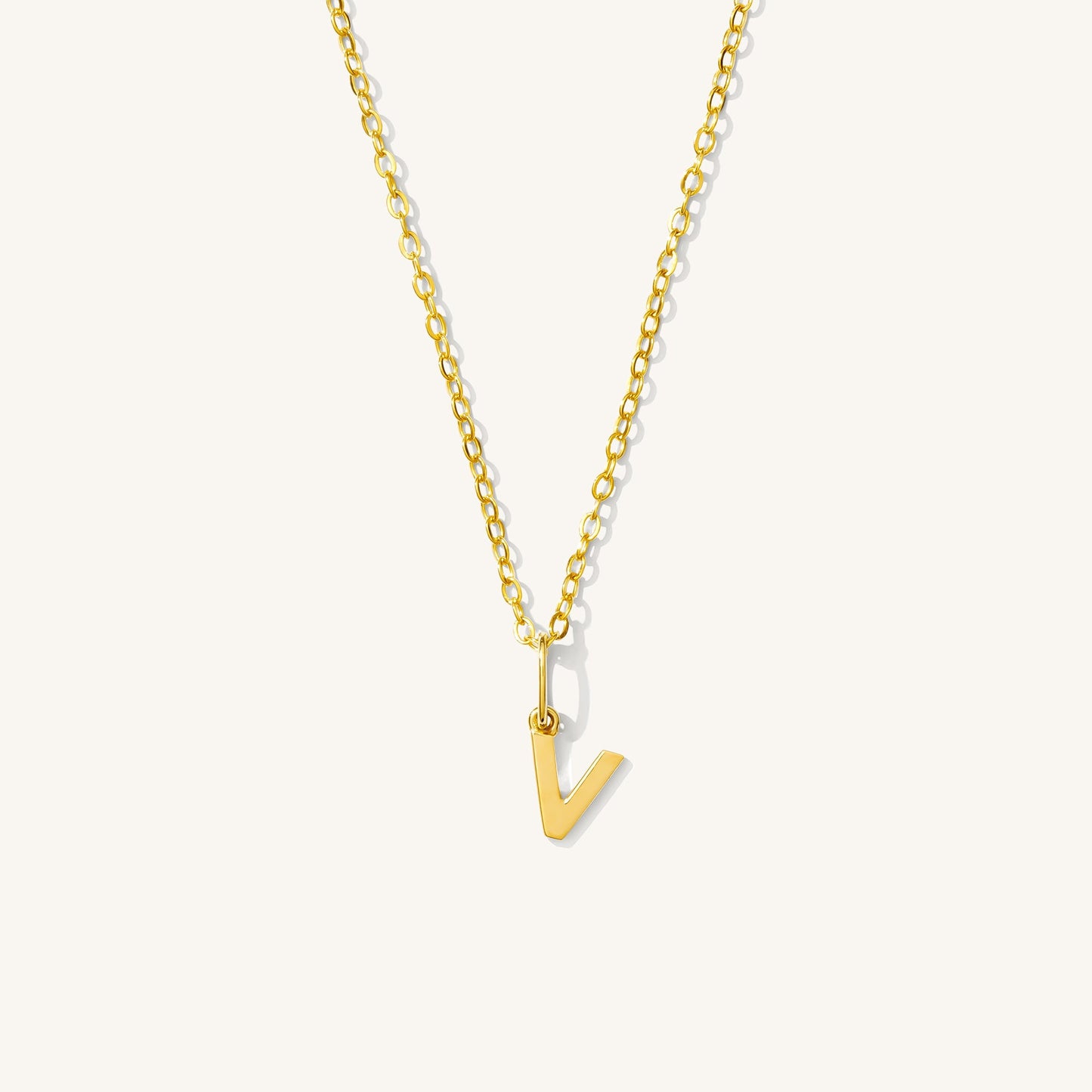 Tiny Hanging Initial Necklace