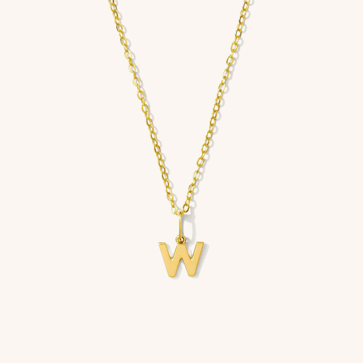 Tiny Hanging Initial Necklace