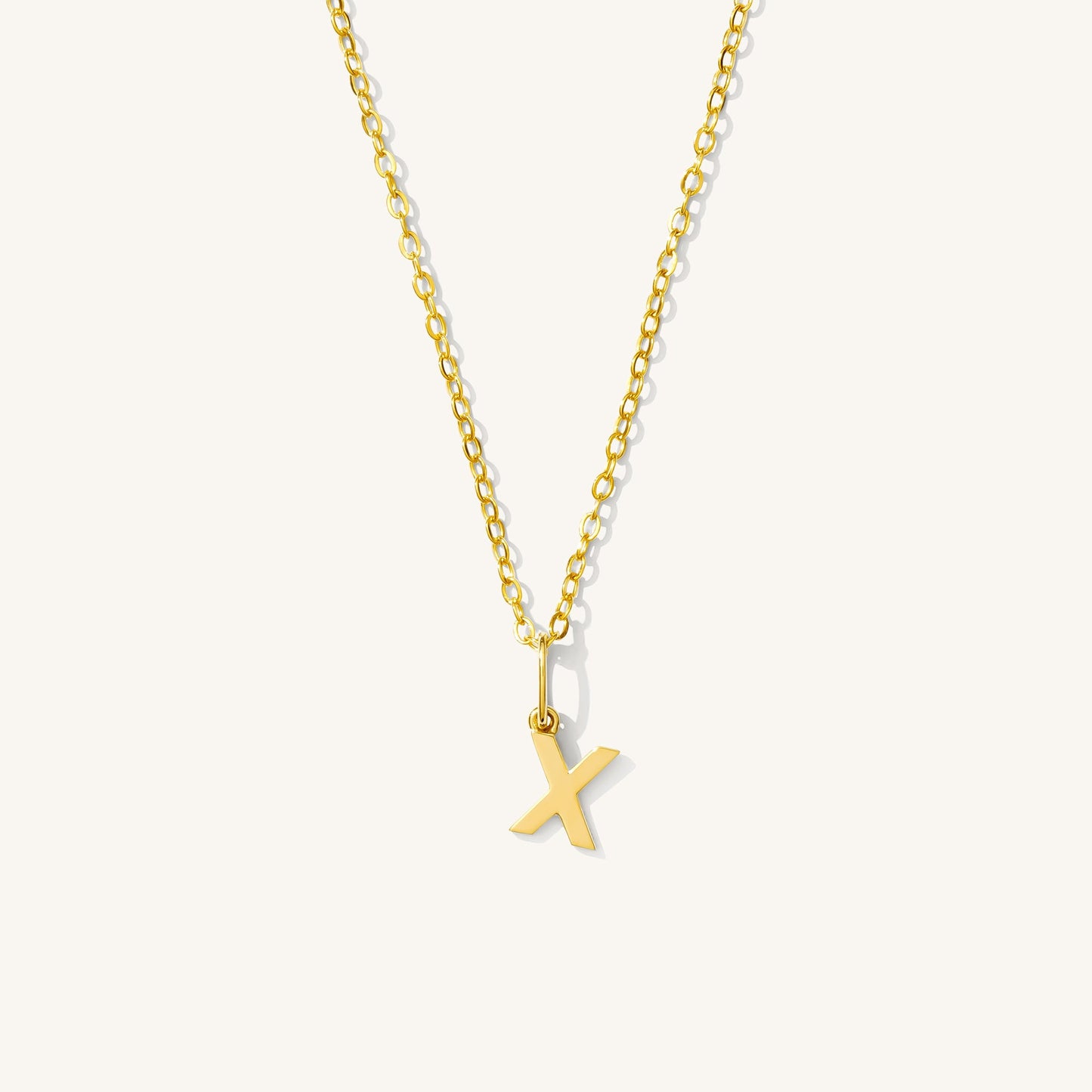 Tiny Hanging Initial Necklace