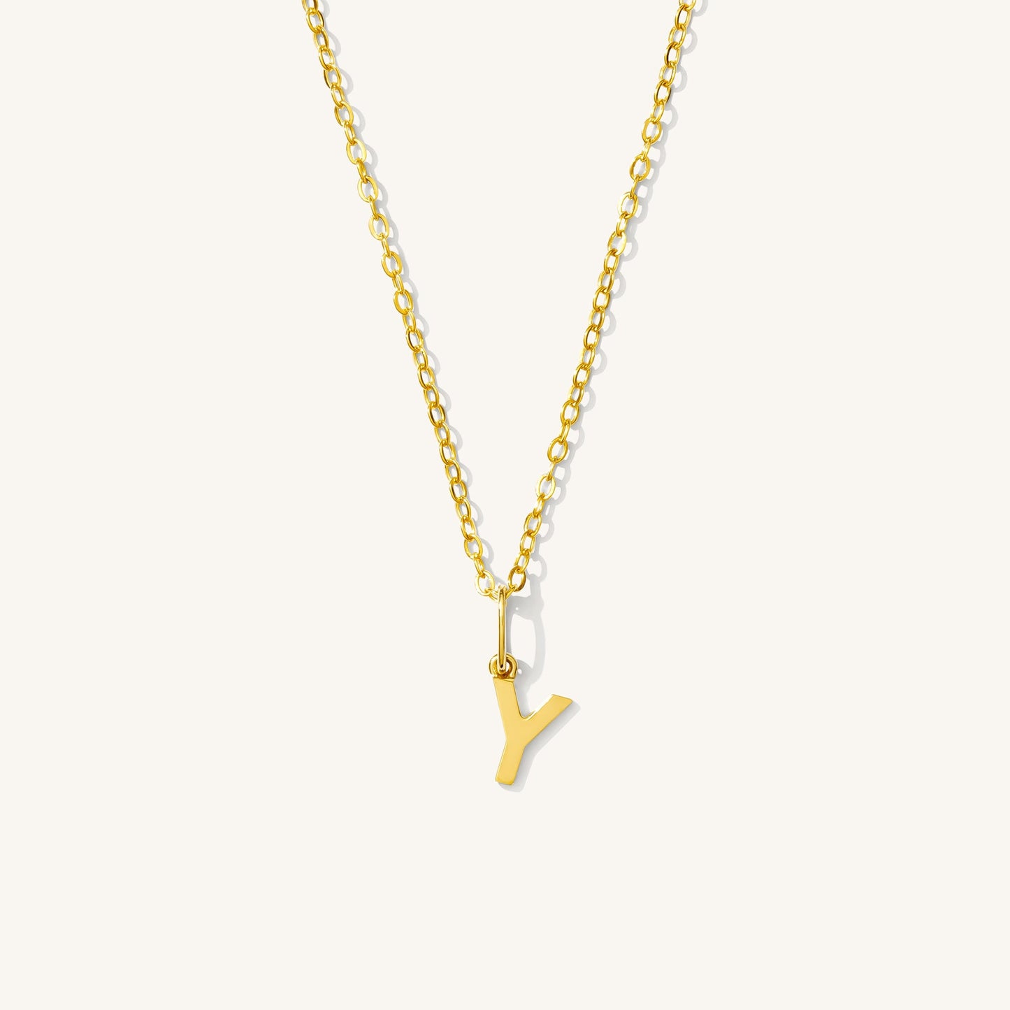 Tiny Hanging Initial Necklace