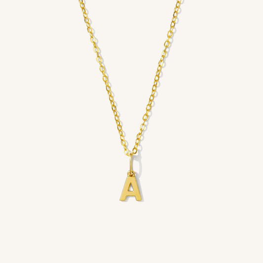 Tiny Hanging Initial Necklace