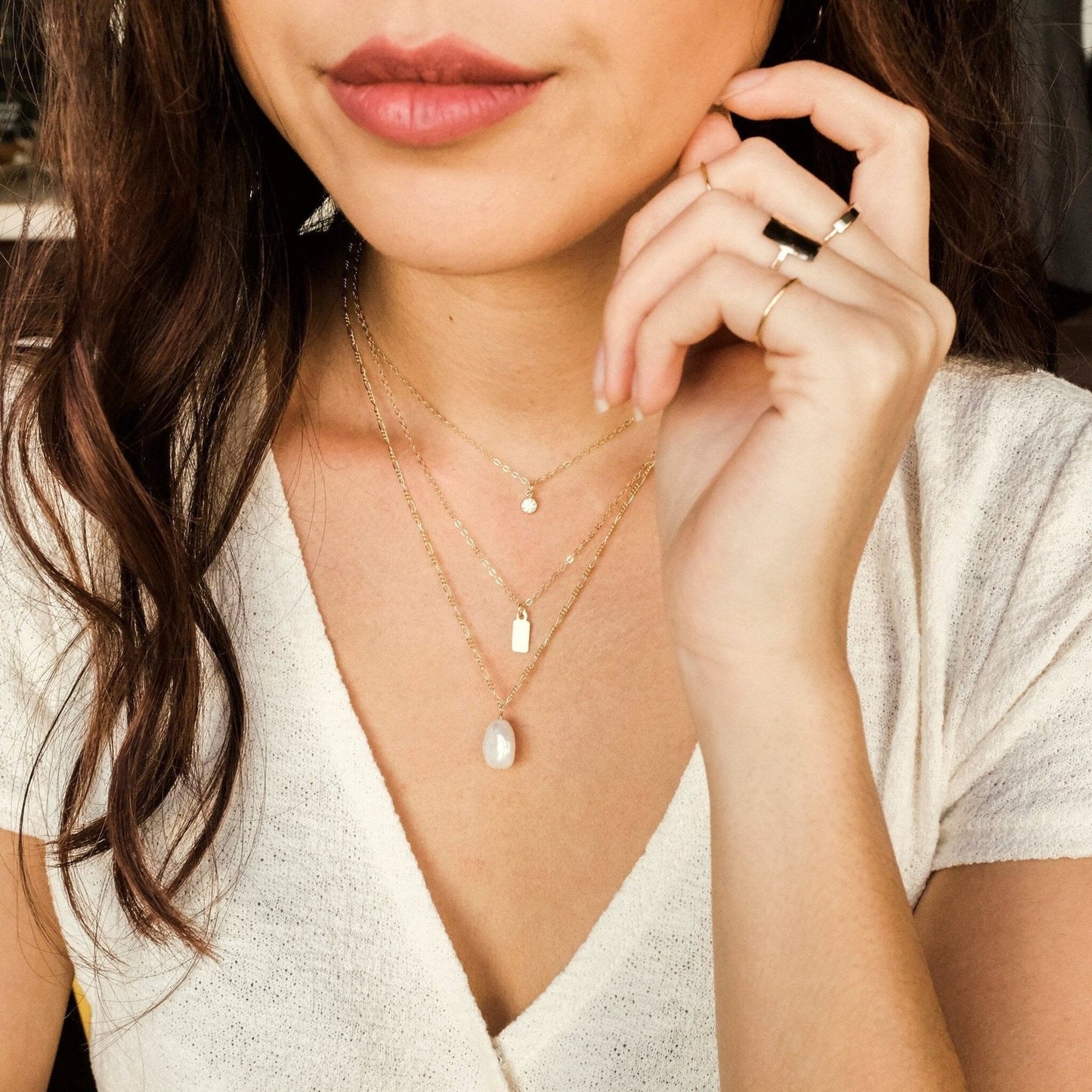 Tiny Solitaire Necklace