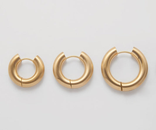 Round Huggie Earrings