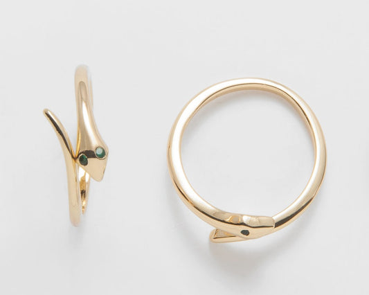 Snake Cubic Open Ring  (Adjusted ring Size)