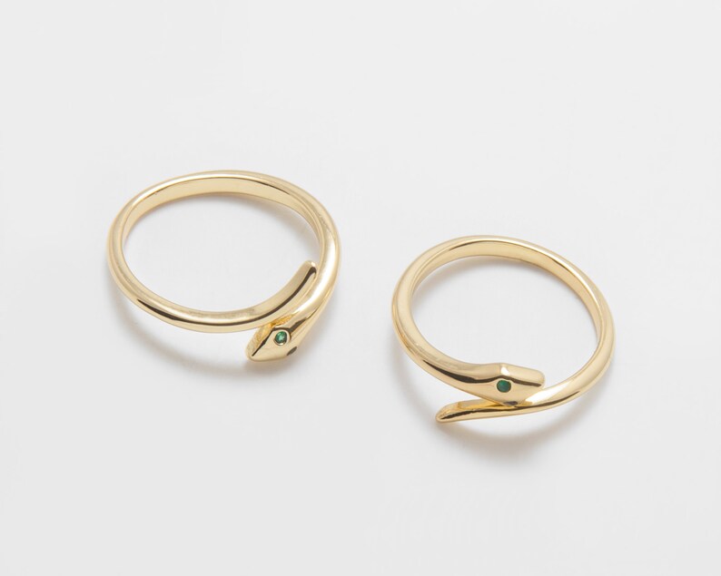 Snake Cubic Open Ring  (Adjusted ring Size)