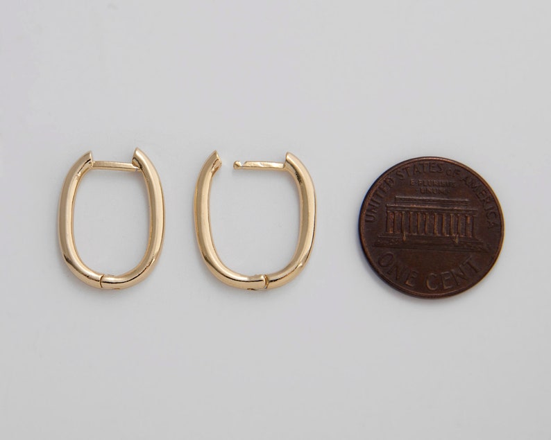 Oval Huggie Hoop Earring