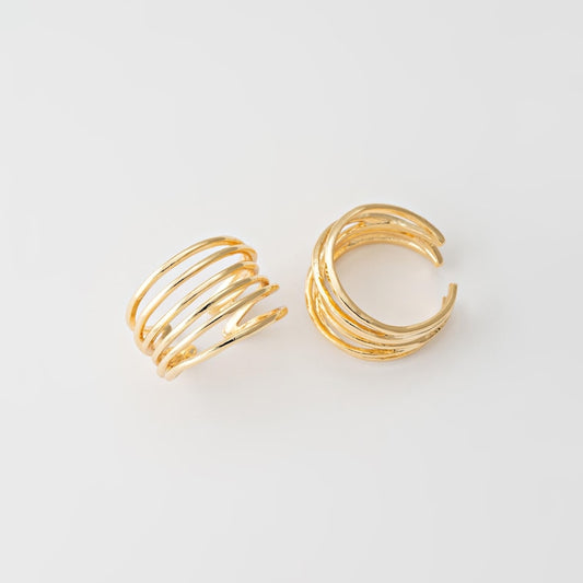 Adjustable Layered Open Ring