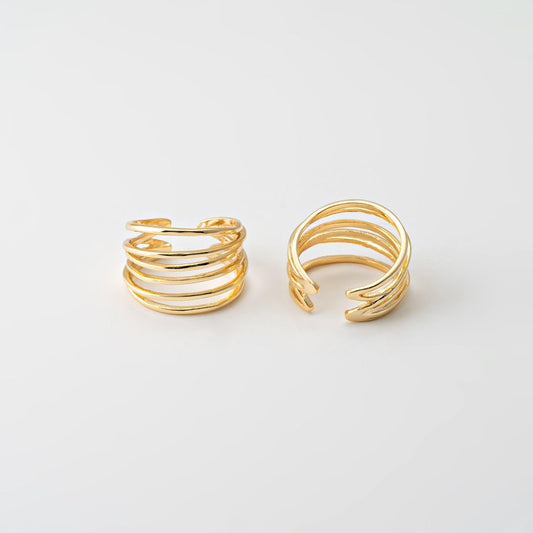 Adjustable Layered Open Ring