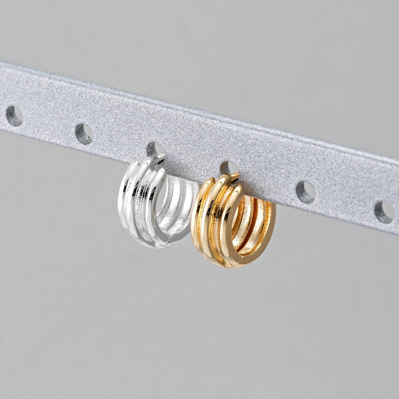 Bold Hoop Huggie Earrings