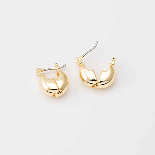 Gold Huggie Hoop Earring
