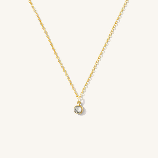 Tiny Solitaire Necklace