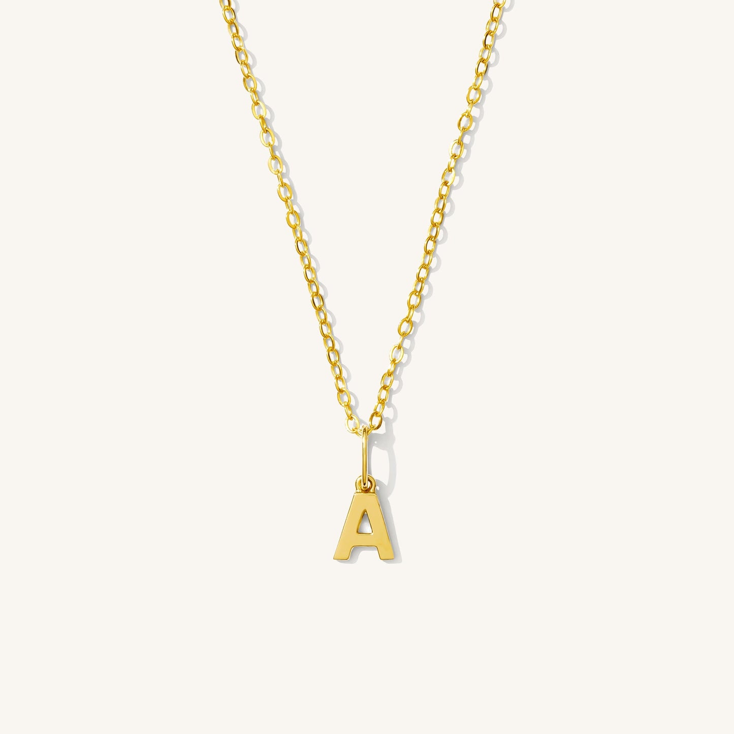 Tiny Hanging Initial Necklace