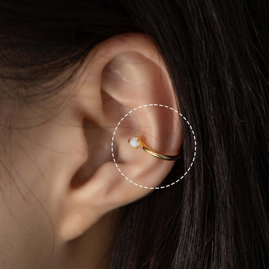Opal Hoop Ear Cuff